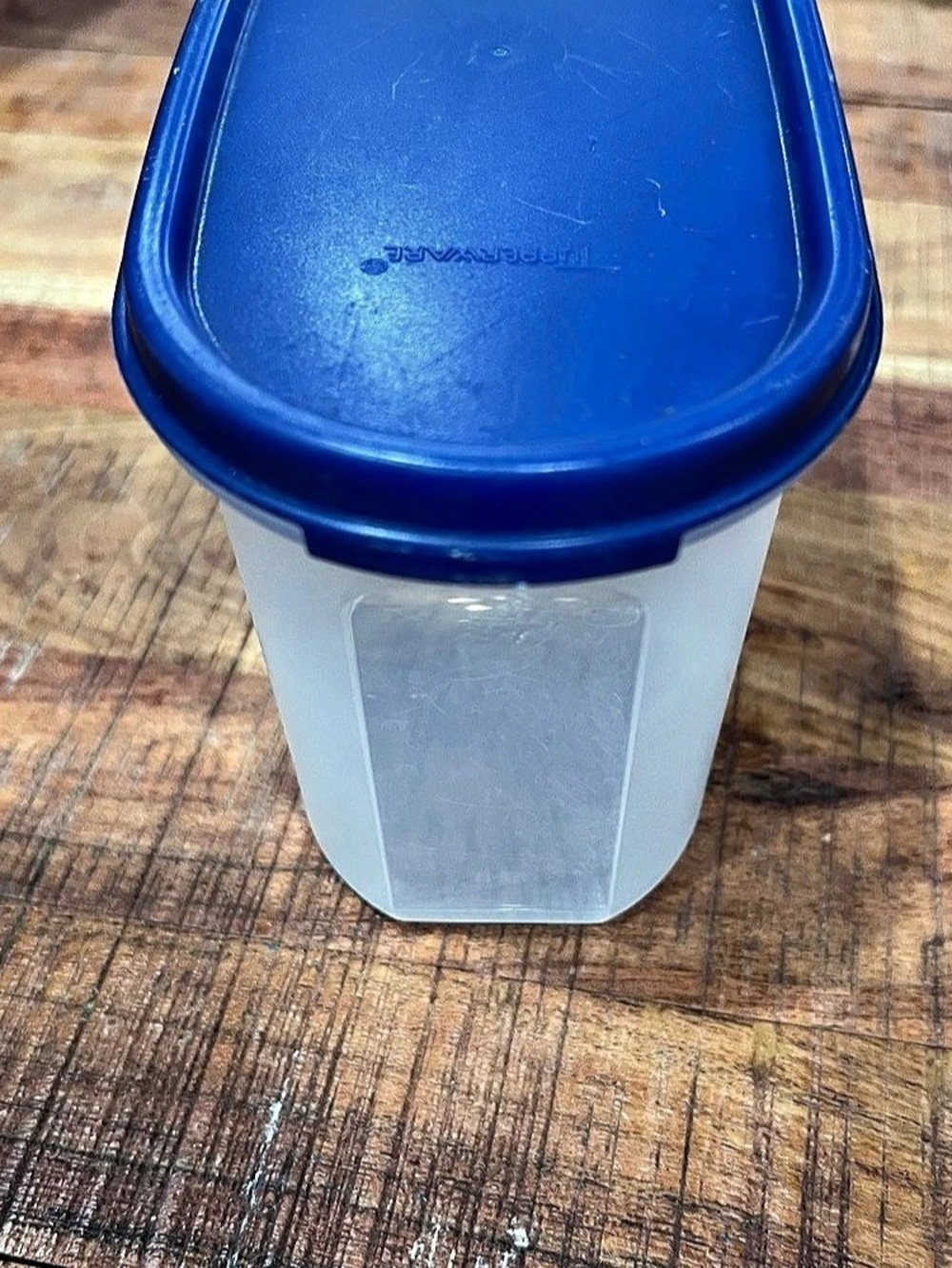 Tupperware Modular Mates Oval Container Blue & White